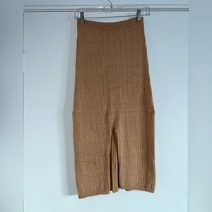 Free People Camel Ribbed Knit skirt